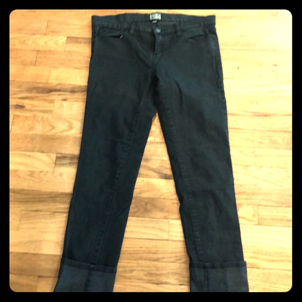 Black straight leg denim